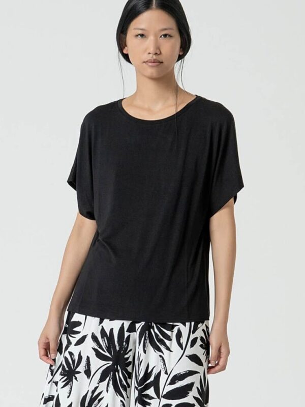 Camiseta viscosa bamboo negra