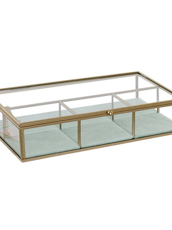 Comprar Joyero cristal terciopelo verde