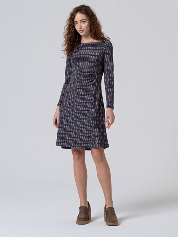 Vestido Estampado Rayas Azul Surkana
