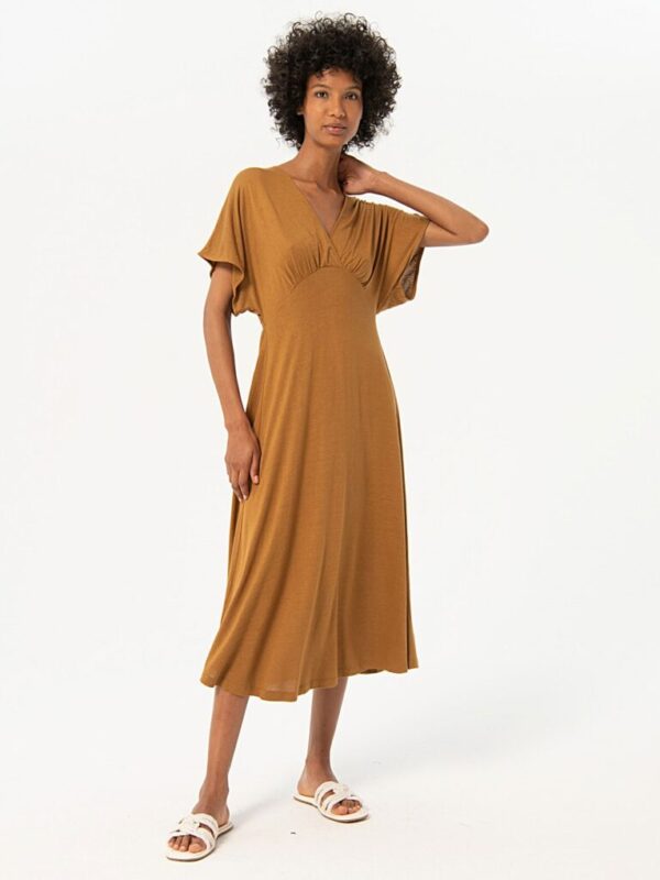 Vestido Largo Camel