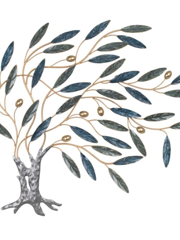 Decoración Pared Árbol Verde y Dorado