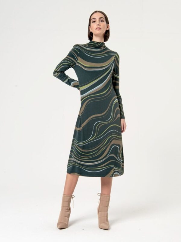Comprar Vestido Midi Estampado Verde