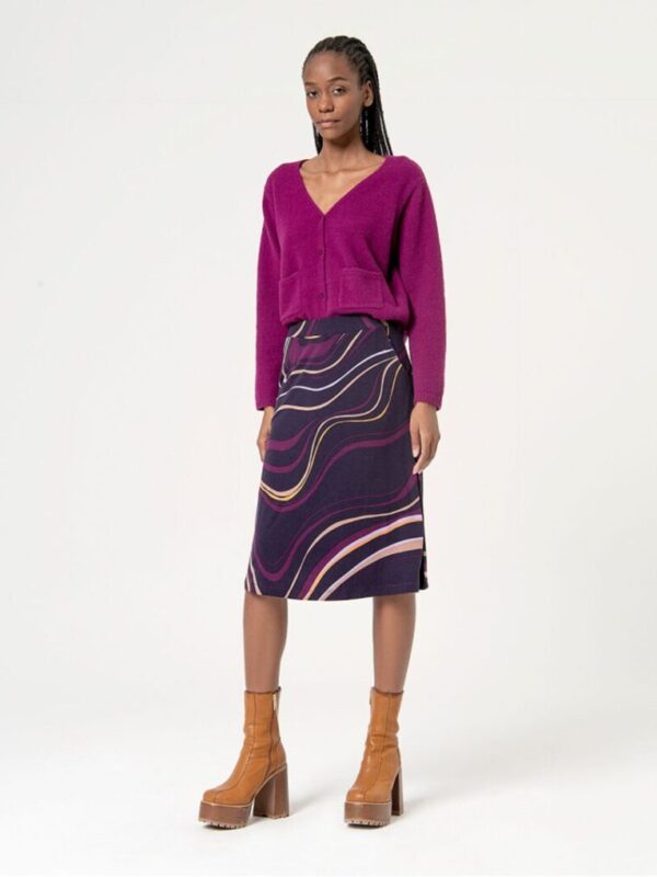 Comprar Falda Estampada Morada