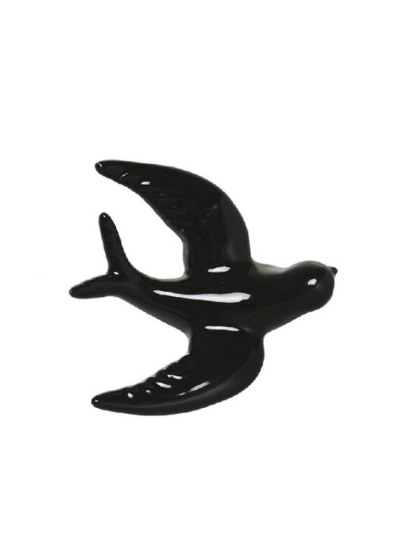 Golondrina pared porcelana negra