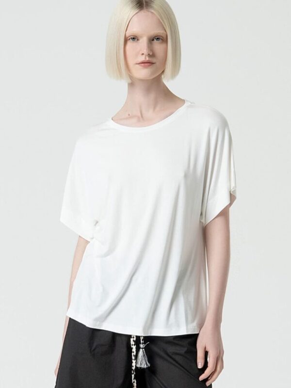 Camiseta viscosa bamboo blanca