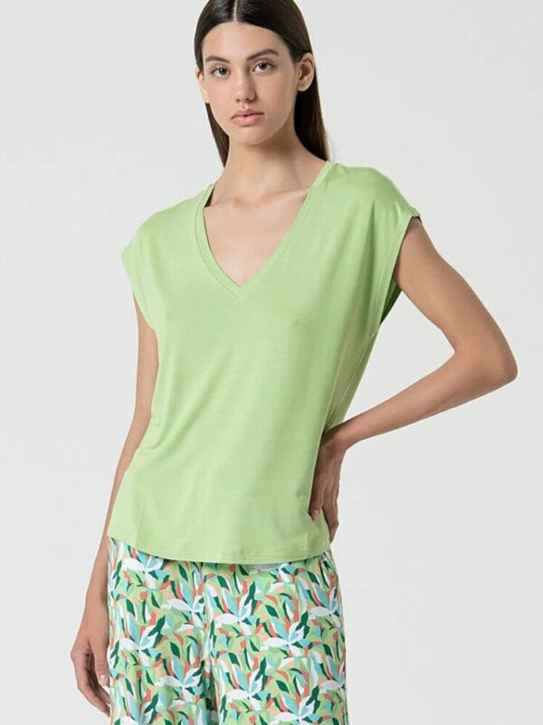 Camiseta viscosa bamboo verde