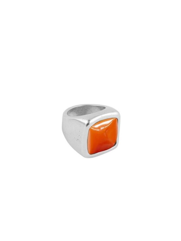 Anillo Cuadrado Naranja Ciclón