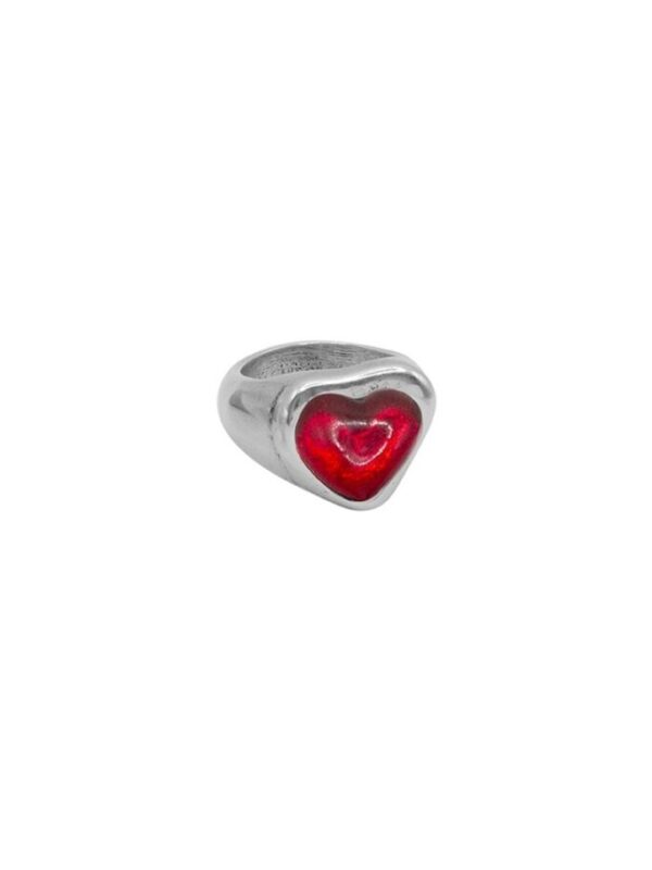 Anillo Corazón Rojo Ciclón
