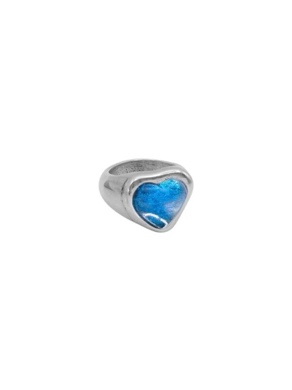 Anillo Corazón Azul Ciclón