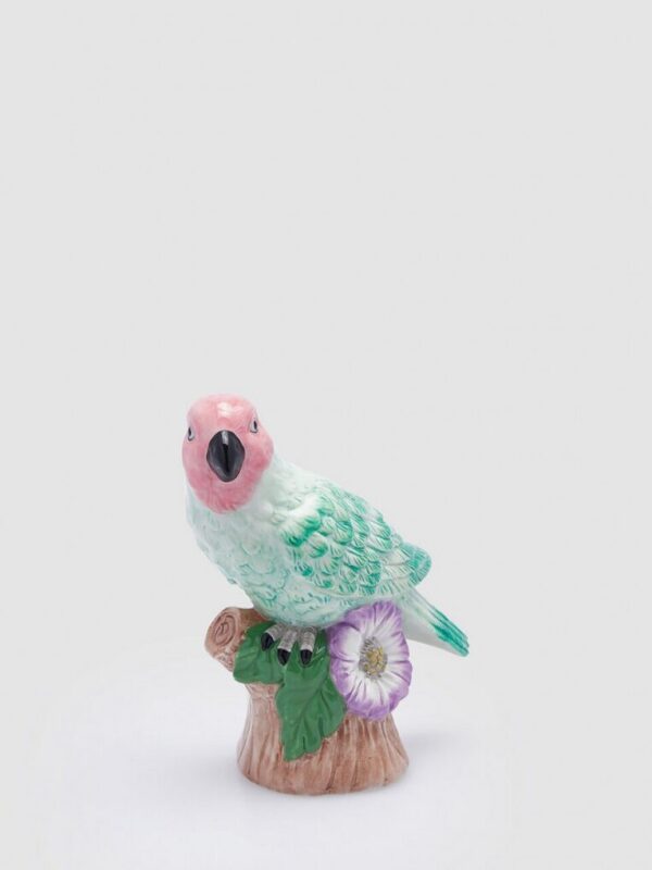 Figura Loro Cerámica Verde