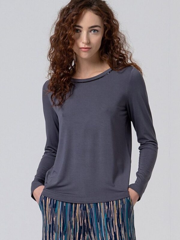 Camiseta Viscosa Bambú Gris Oscuro Surkana