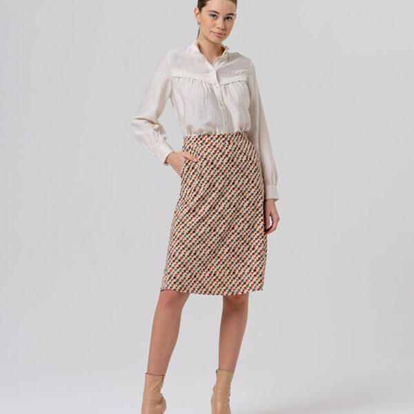 FALDA MIDI ESTAMPADA