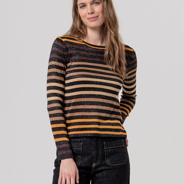 JERSEY DE CUELLO REDONDO MARRÓN