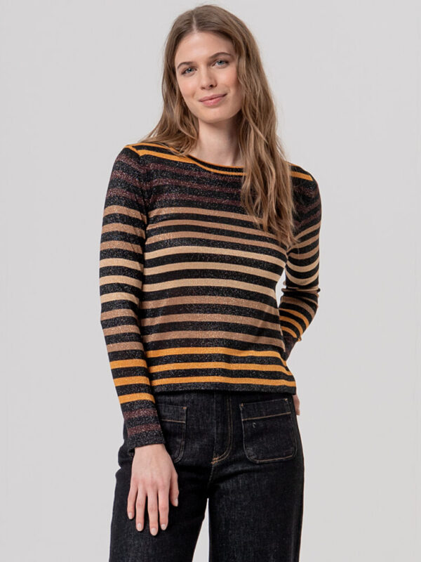 JERSEY DE CUELLO REDONDO MARRÓN