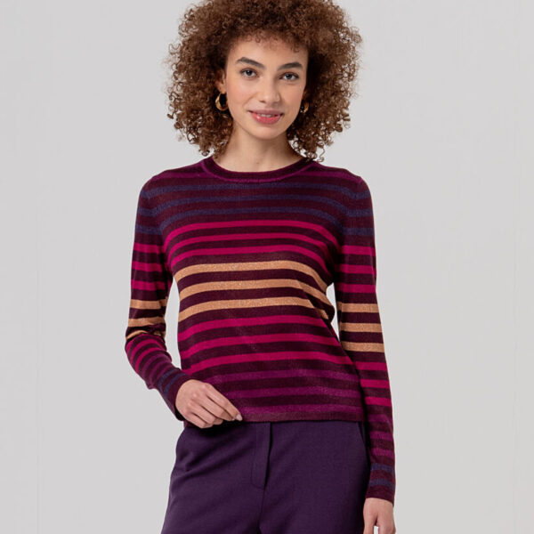 JERSEY CUELLO REDONDO GRANATE
