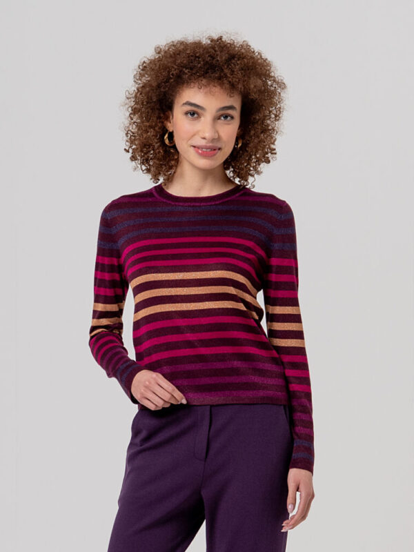 JERSEY CUELLO REDONDO GRANATE