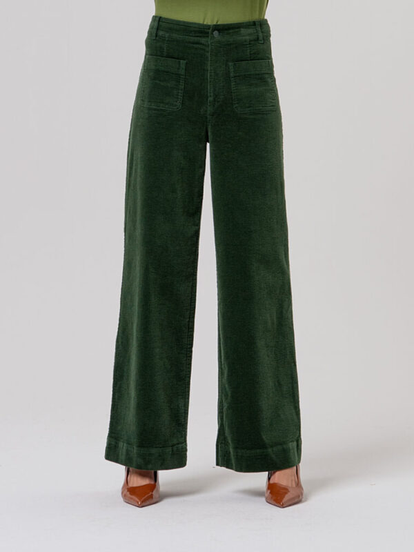 PANTALÓN ANCHO COLOR CAQUI