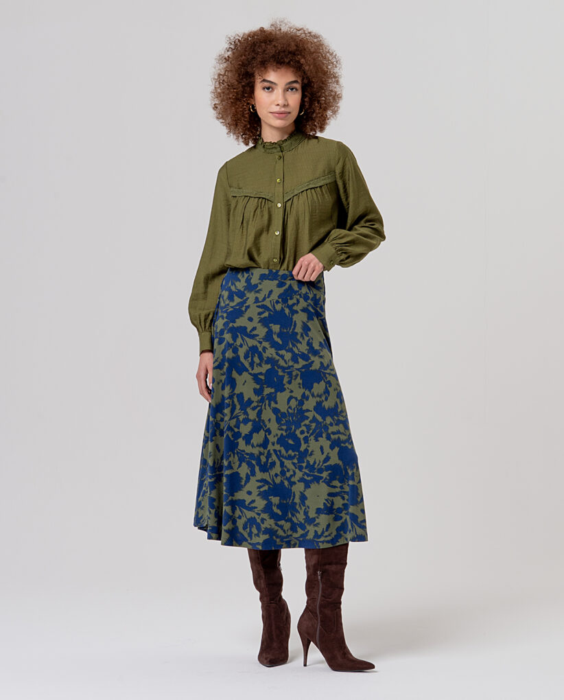FALDA MIDI MARINO