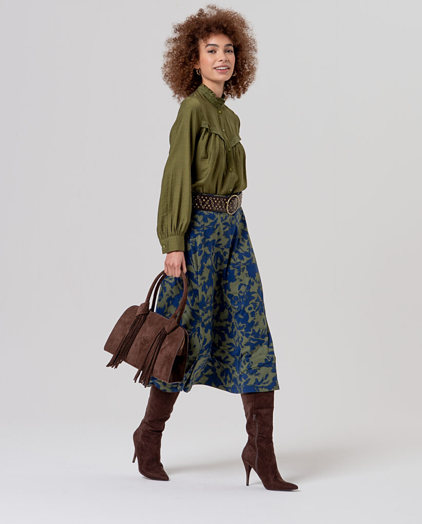 FALDA MIDI MARINO