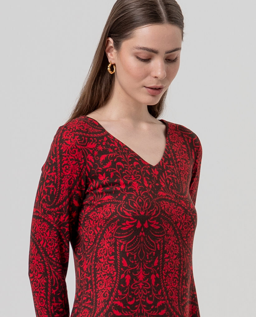 VESTIDO CORTO RECTO ROJO