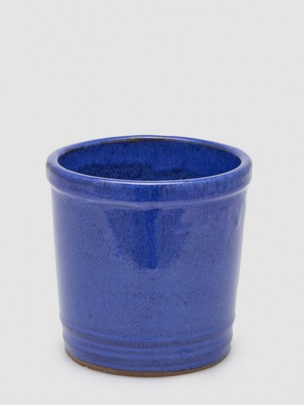 MACETERO GLAZED AZUL