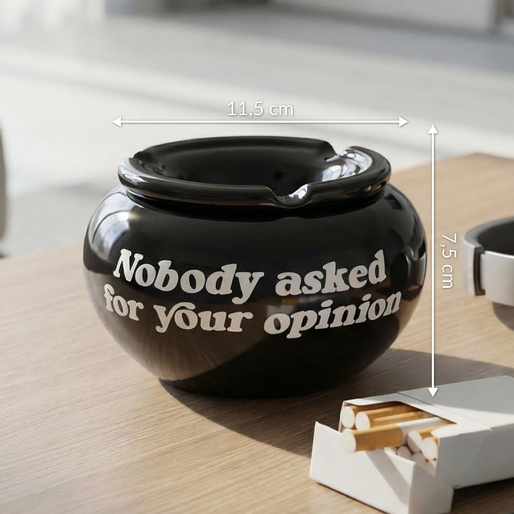 CENICERO CON TAPA "NOBODY ASKED"